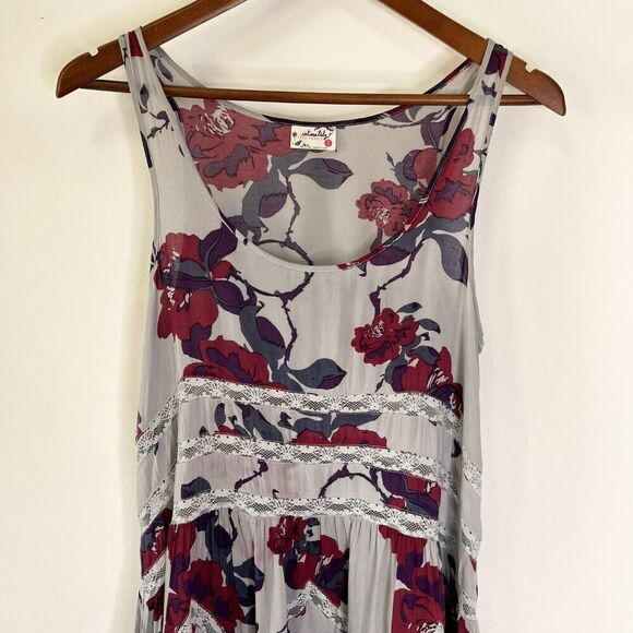 Free People Intimately Free People Voile and Lace Trapeze Slip Dress in Smoke - Picture 4 of 8